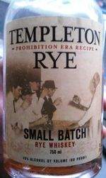 Templeton Rye Whiskey